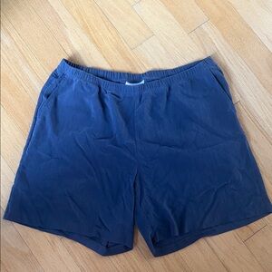 Pure Jill Sand-Washed Blue Shorts